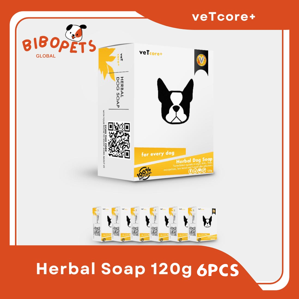 Vet Core+ Premium Herbal Dog Soap 120g (Bundle of 6)